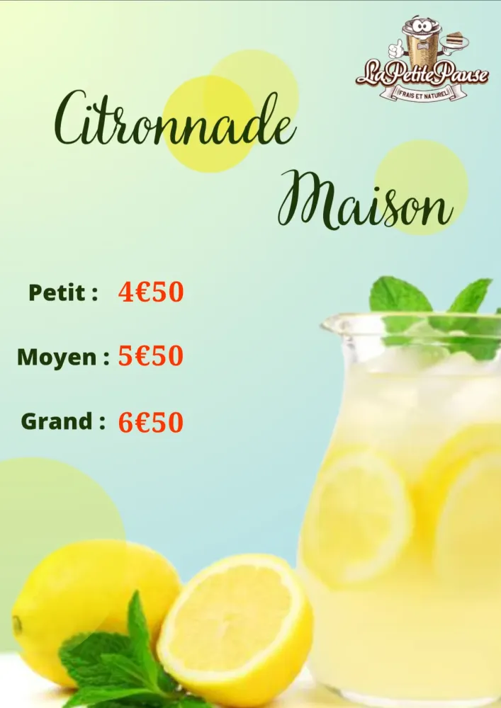 carte citronnade