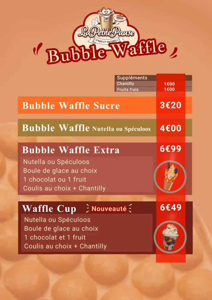 carte bubble waffle